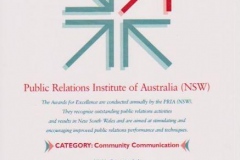 Public Relations Institute of Australia award