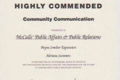 Public Relations Institute of Australia award